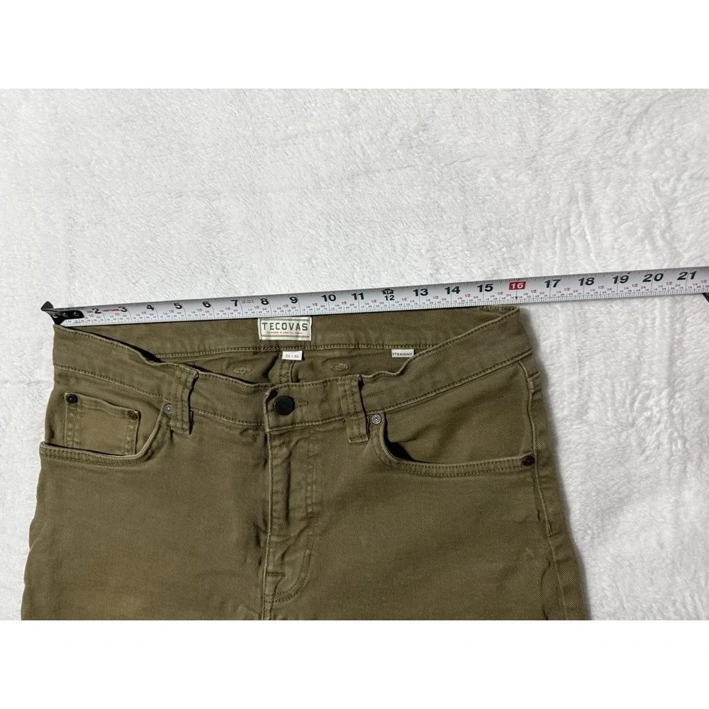 Tecovas Jeans Mens 32x28‎ Faded Green Straight Five-Pocket Comfort Denim